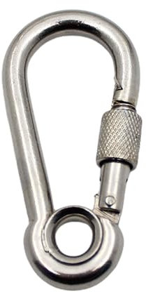 GMBYLBY 2 moschettoni, chiusura a vite, robusto moschettone in acciaio inox