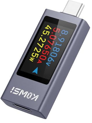 OBEST USB C Tester Messgerät, Handy Ladetester 240W USB Tester, Charging Tester USB Messgerät, 12A Hochstrom Tester Spannungsmesser