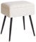 Aibiju Teddyfellimitat Hocker mit Stauraum, Rechteckiger Fußstützenstuhl Ottoman,Schminktischsitz, Kleiner Beistelltisch für Schminkzimmer, Schlafzimmer, Weiß YD-SMS137W