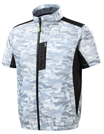 Meichoon Summer Cooling Vest with 2 Built-in Fans Air Conditioned Jacket 3 Gear Wind Speed Adjustment for High Temperature Work Outdoor Unisex