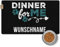 PR Print Royal Napfunterlage mit Name selbst gestalten - Dinner for me - Blau, Futtermatte für Hunde & Katzen - Personalisierte Geschenkidee, Waschbar | 60 x 35 cm, rutschfest