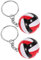 OFFSCH 2 Stück Schlüsselanhänger Volleyball Schlüsselanhänger Für Mädchen Hut Dekorativer Schlüsselanhänger Volleyball Party Dekoration Volleyball Schlüsselanhänger Bulk Auto