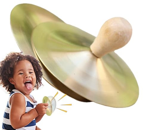 Kleine Becken für Tanz, Handbecken für Erwachsene und Kinder, professionelles Zills-Musikinstrument, Tanz-Party-Becken, leichte Handbecken, Resonant-Sound-Tanz für Instrumente