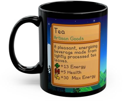 Creator's Cove Stardew Valley Game Tea Mug Drink Black Coffee Cup, Gift for Video Game Lover Farm Adventure Gaming For Family Friends
