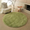 Jyswx Shaggy Teppich Rund Wohnzimmer - Hochflor Flauschig Teppiche Waschbar - Moderner Langflor Teppich für Wohnzimmer, Schlafzimmer, Kinderzimmer, Durchmesser: 60 cm, Farbe: Grün