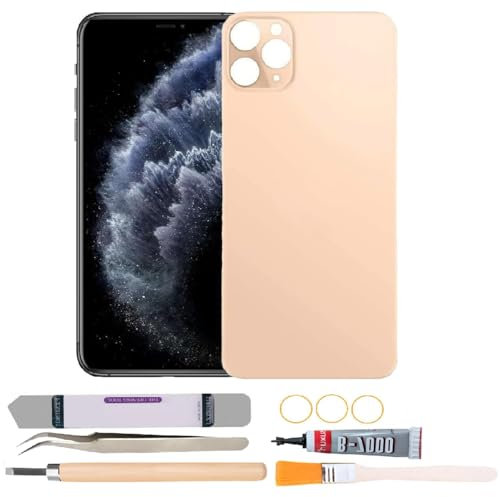Back Rear Glass Cover Replacement Compatible with iPhone 11 Pro Max (Gold)