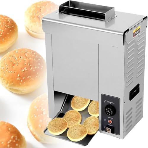 Tostapane A Nastro Trasportatore Per Hamburger Commerciale 50℃-300℃, Macchina Per Il Riscaldamento Di Toast/panini/pane A Catena Elettrica Da 2000 W, Spessore Regolabile