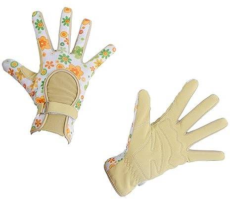 Gartenhandschuh Sunny Gr. 8/M Blumenmuster, Klettverschluss