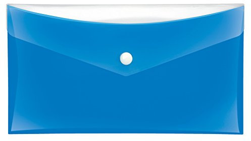 VELOFLEX 4571150 - Dokumententasche Velocolor, 1 Stück, DIN lang, blau, Dokumentenhülle aus PP-Folie