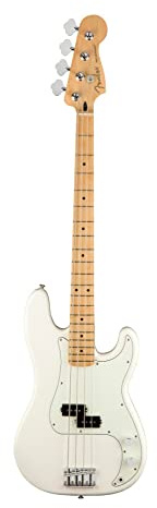 Fender Player Precision Bass, Polar White, tastiera in acero