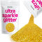 Paillettes à usages multiples ultrafines par Hemway - Couleurs uniques - Poudre de 200 microns 0,2 mm - 100 g de poudre - Pour faire des loisirs créatifs, art, artisanat, décorations, art sur verre, tables de mariage, cadeaux, cartes, fleurs, maquillage, visage, yeux, corps, ongles, peau, cheveux, barbes, doré, 1/128 .008 0.2mm 200 microns