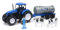 New Ray – Traktor New Holland t7.270 + Citerne a Lait mit 1 Personalisierung und 2 Vaches, 05523 A, Grün