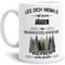 Tassendruck Berufe-Tasse Leg Dich Niemals mit einem Jäger an - Geschenk-Idee/Büro/Job/Arbeit/Witzig/Lustig/Weiss