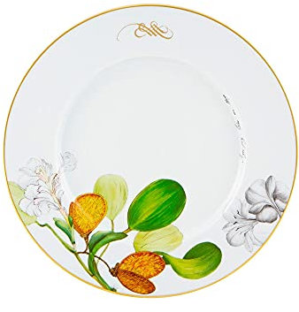 Vista Alegre Essteller Amazonia - Natur inspiriert, Mehrfarbig, Dinnerplatte, Porzellan mit Goldverstärkung
