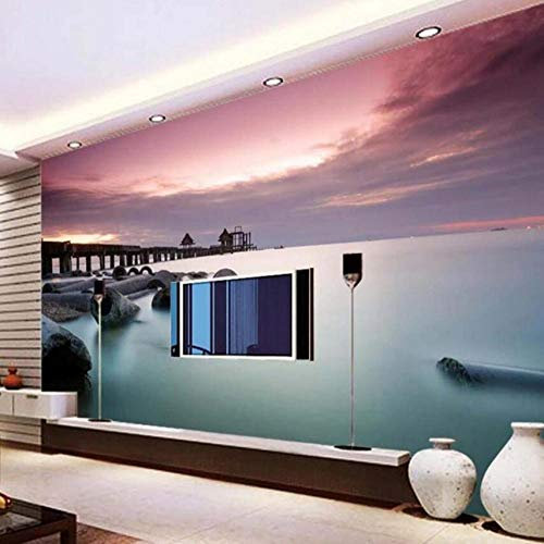 3D Tapete 3D 5D 8D Brücke Stein Meer Tapete Wandbild Natürliche Für Schlafzimmer Wohnzimmer Tv Hintergrund Wohnkultur Wand Papierrolle Benutzerdefinierte Größe 300 * 210Cm