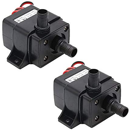 HiLetgo 2pcs Water Pump 240L/H DC 12V 4.2W Micro Brushless Pump 3M Pumping Head Ultra Quiet Water Pump for Pool Aquarium Fish Tank