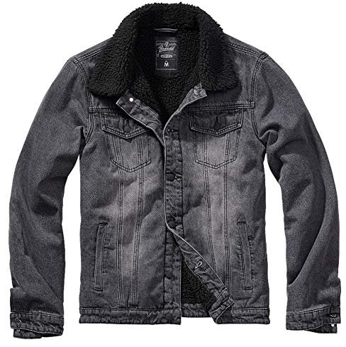 Brandit Sherpa Denim Jacket, Farbe: black+blac, Größe: M