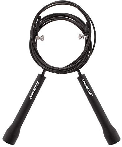SPRINGOS Springseil Erwachsene Fitness Kinder, 300 cm Verstellbar, Seilspringen Boxen mit Zähler, Jump Rope Skipping, Stahl Sprungseil