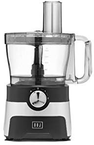 BOJ Procesador de Alimentos FP-3500X – Robot de cocina multifunción (Picadora, Batidora, Amasadora, Ralladora), Discos y Cuchillas acero inoxidable, Capacidad 2L, 1000W, 2 velocidades + función Pulse