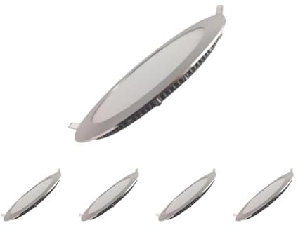 Downlight - Placas LED 18W Slim Redonda Aluminio (Pack de 5)