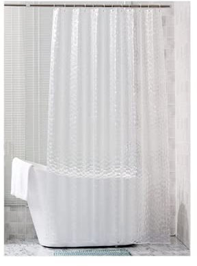 Cicilin - Tenda da doccia semi-trasparente, effetto 3D, impermeabile, in EVA, 300 x 200 cm (larghezza x altezza).