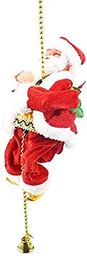 Babbo Natale Rampicante Elettrico Su Catena Di Perline Appesa Ornamento Natalizio, Regali di Capodanno Home Decor Arrampicata Babbo Natale Xmas Ornament