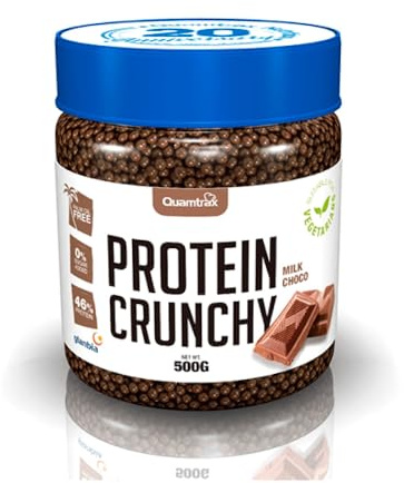 Quamtrax - Protein Crunchy (500g) - Protein-Kuchen - Proteinhaltige Getreidekügelchen - Schokolade