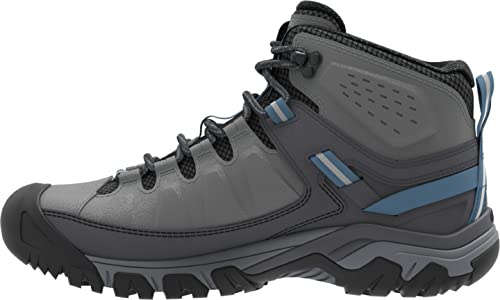 KEEN Men's Targhee 3 Mid Height Waterproof Hiking Boots, Drizzle/Captains Blue, 10