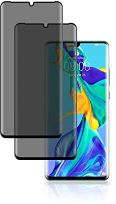 Hkess 2 Stück Anti-Spionage-Displayschutzfolie aus Hartglas mit Huawei P30 Pro, Anti-Spion-Displayschutzfolie, Härtegrad 9H, Privatsphäre, 3D-Displayschutz, Sichtschutz