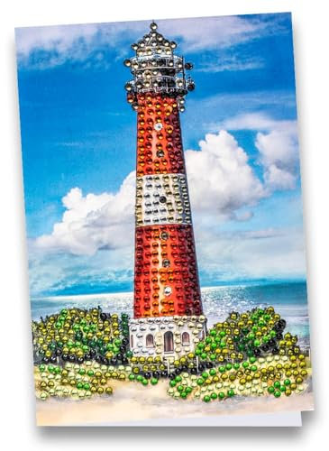 Ideen mit Herz Diamond-Painting-Grußkarte | Strass-Edition | Din B6 | 370 g/m² | inkl. Steine, Umschlag & Werkzeug … (Leuchtturm)