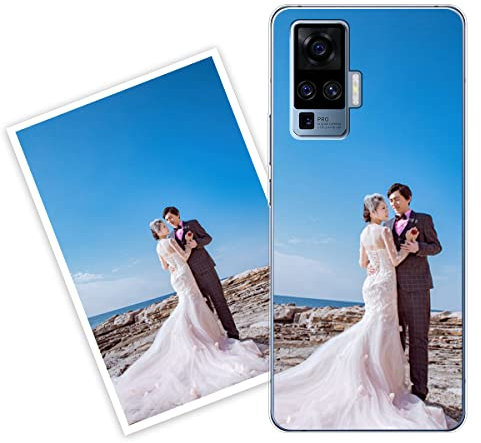 Sunrive Coque personnalisée Compatible avec Vivo X51 5G, Personnalisable avec Votre Propre Image, PhotoTexte, DIY Silicone Étui Housse Protecteur Souple Gel Transparent Back Case