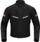 BORLENI Veste de Moto Homme Été, Blouson Moto Respirant, avec Homologué CE Protections Amovibles aux Coudes et Épaules, Réflexion Brillante, Noir XL