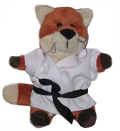 Fuchs Gingo Kampfsport Karate Plüschtier Kuscheltier Stofftier Taekwondo Judo Glücksbringer Maskottchen Kickboxen MMA Krav MAGA Geburtstag Geschenk Kinder Erwachsene