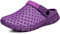 Unisex Hombres Mujeres Zuecos Zapatillas de Playa Respirable Malla Ahueca hacia Fuera Las Sandalias Zapatos Vernano, Morado Puro, 38 EU