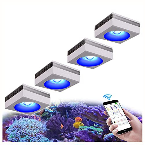 PopBloom RL90 Meerwasser led Aquarium Licht, intelligente App-Steuerung Lampe, Salzwasser Korallen Licht für 180cm 72inch Marine Riff Aquarium Tank