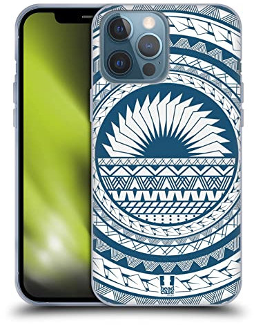 Head Case Designs Sol Patrones polinesios Caso Funda de Gel Suave Compatible con Apple iPhone 13 Pro MAX