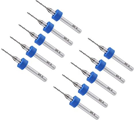 QUARKZMAN 10 Stück 0.9mm PCB Bohrer Wolframkarbid für Bohr und Bearbeitungsteile