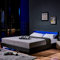 Home Deluxe - LED Bett Astro - Dunkelgrau, 180 x 200 cm - inkl. Matratze und Lattenrost I Polsterbett Design Bett inkl. Beleuchtung