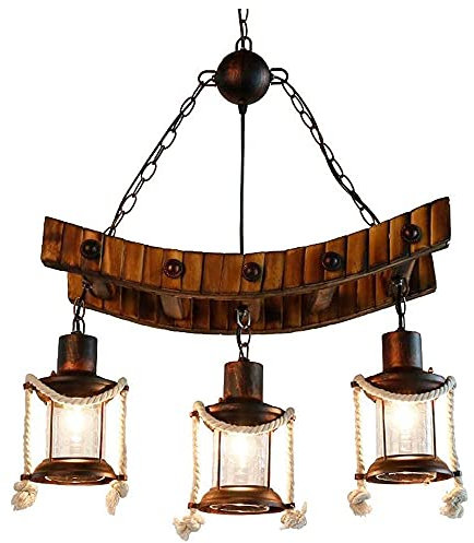 HWSY Candelabro de Madera Vintage Luces de Escalera Creativas Restaurante, Candelabro de café Candelabro de Queroseno Personalizado de Madera Retro Americano Interesting