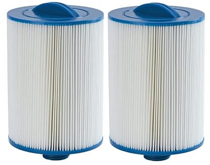 Malaka Filtre pour Spa Compatible avec PWW50P3 6CH-940 FC-0359 1-1/2''/ 3,8cm Filetage Grossier/SAE (Non PWW50P4/ Fil Fin/Filetage MPT), φ15x20,5 cm, Lot de 2