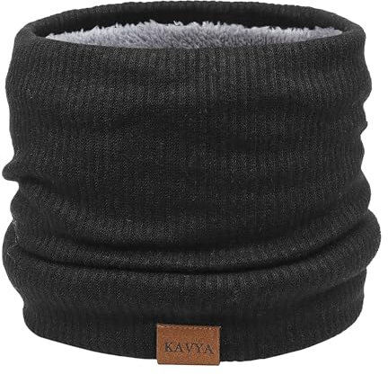 Kavya Cache Cou Homme Femme Tour de Cou Homme, Tricoté Cache Cou Moto Rembourré Echarpe Hiver Convient Pour Le Ski et Le Cyclisme