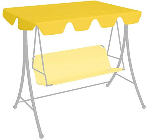 LAPOOH Ersatzdach für Hollywoodschaukel, Dach Für Hollywoodschaukel, Hollywoodschaukel Dachbezug, Bezug Für Hollywoodschaukel, Hollywoodschaukel Dach, Gelb 150/130x70/105 cm