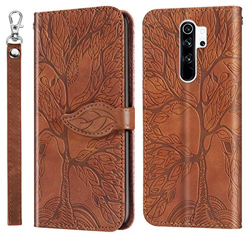 JayModCase Handyhülle für Xiaomi Redmi 9 / Redmi 9 Prime, Leder Kartenfach Geldbörse Magnetverschluss Standfunktion Flip Cover, Kompatibel mit Xiaomi Redmi 9 - Braun