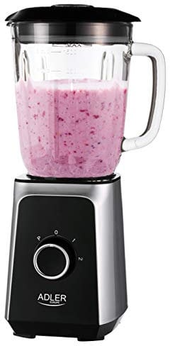 Frullatori professionali per cucina con contenitore, Frullatore motore 1000W da 1,5L con barattolo di vetro per frullati a 2 velocità Funzione Tritaghiaccio ideale per purea Emulsioni Mescolare