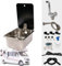 TRUNXUCL Lavandino Camper con Rubinetto Pieghevole e Coperchio, Lavello da Incasso per Camper, Set Lavello per Lavabo in Acciaio Inossidabile per Roulotte, Yacht, Cucina, Bar (Color : Square)