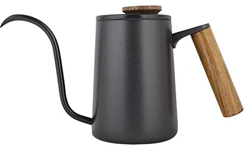 Drip Coffee Pot, 600ml Gooseneck Spout Kettle Drip Coffee Maker Kettle Coffee Pot Pour Over Coffee Kettle for Home Cafe Restaurant(Black)