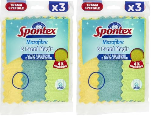 Spontex Magic Cloths, 3 Pieces (Pack of 2)