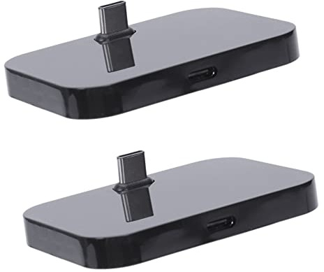 Evenden 2X Handy Desktop Typ C Station Halter Handy USB-C Station Docking Station Schwarz