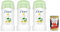 Dove Deodorante Stick Gurken- und Grüntee mit Feuchtigkeitscreme,Deodorant 48h - Deo 3x 40ml + Italian Gourmet polpa 400g