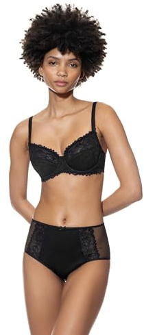 Mey Damen Bügel-BH mit Spitze Serie Fabulous Mystic | Damen-BH, Steg mit Zierschleife, Tüllspitze an Steg und Schale, Verstellbare Träger, dreifacher Haken-Ösen-Verschluss